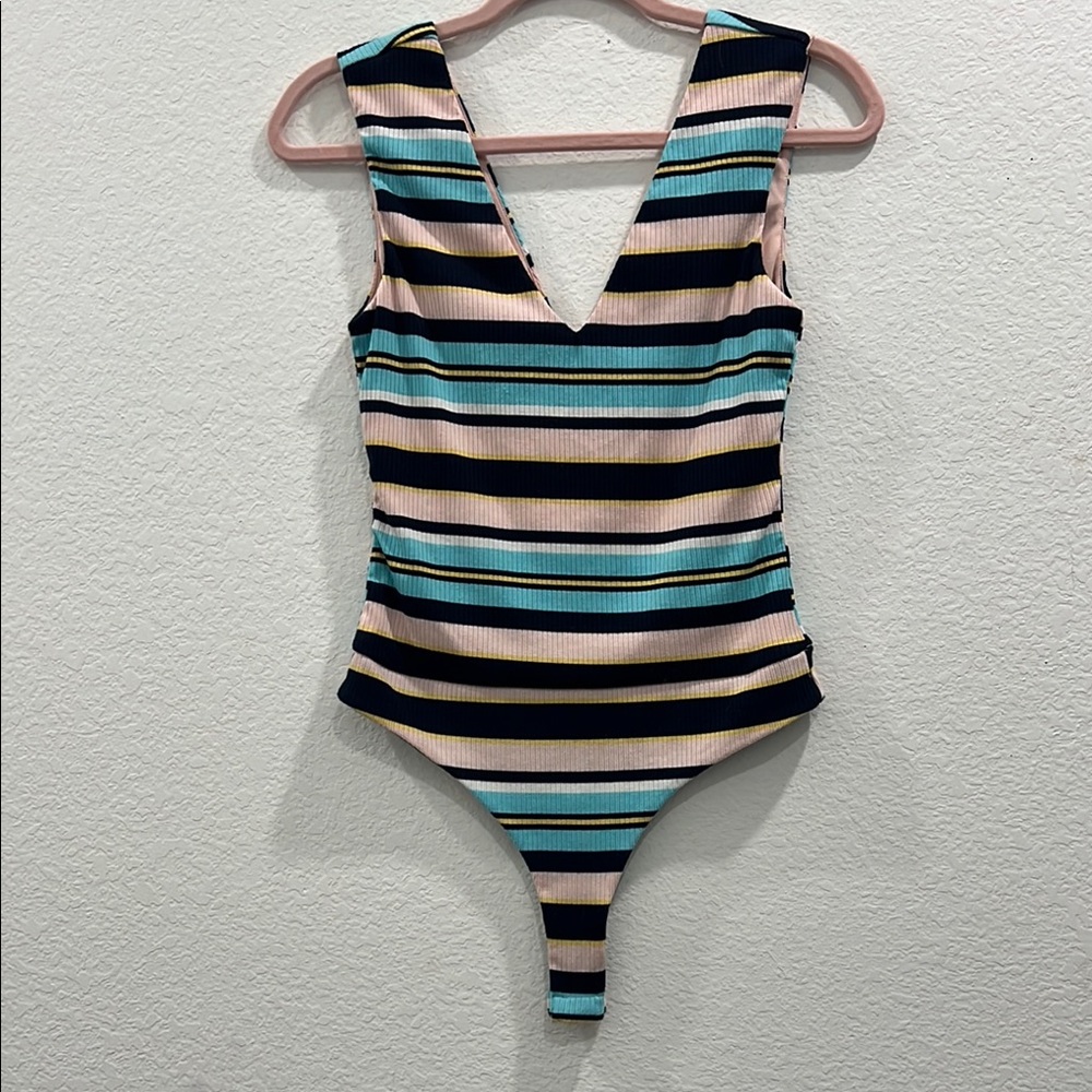 REVOLVE‎ Brand AFRM Striped Women’s tank body suit size S